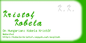 kristof kobela business card